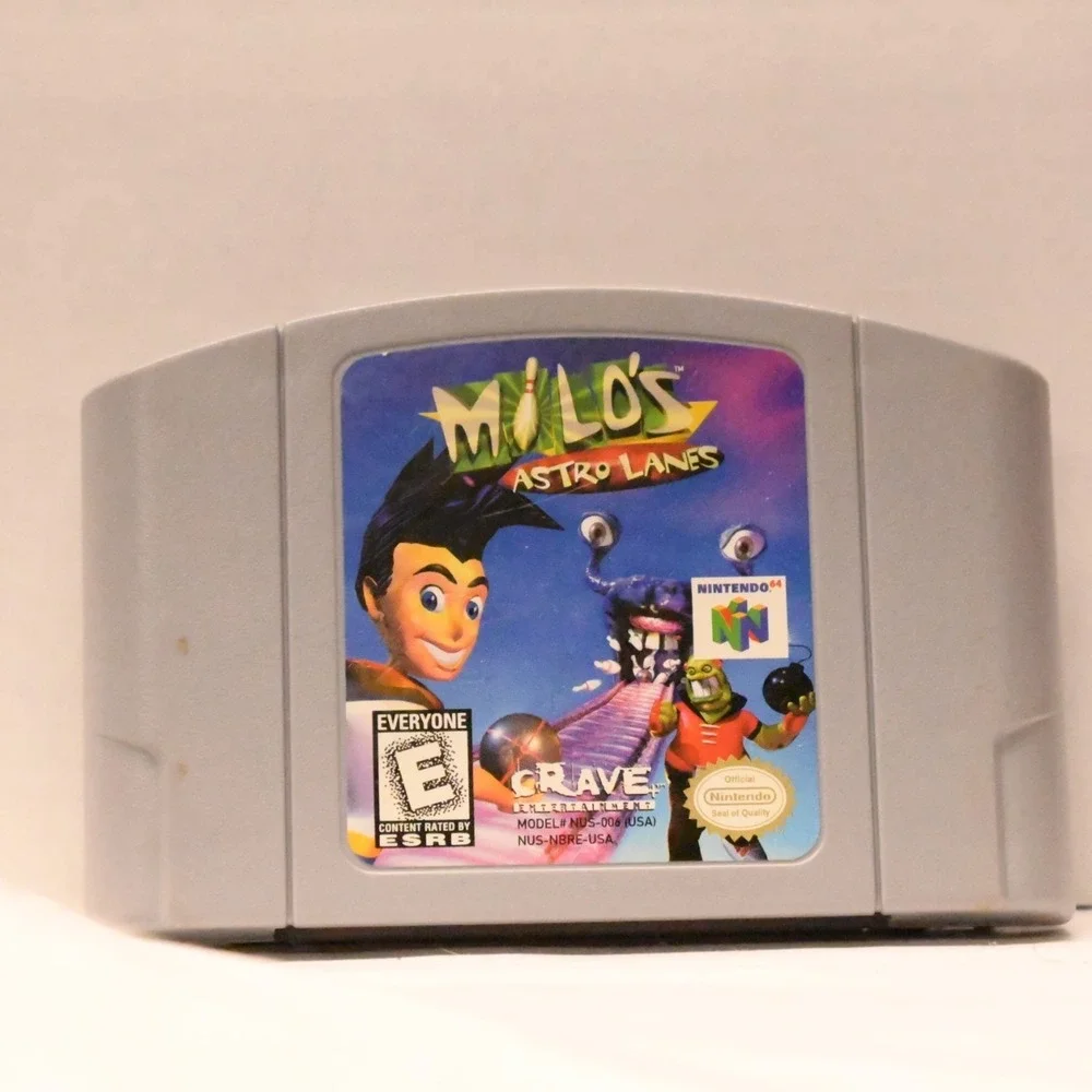 Milo's Astro Lanes Nintendo 64 N64 Authentic Original Cartridge